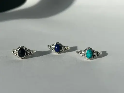 anillos con piedra semipreciosa